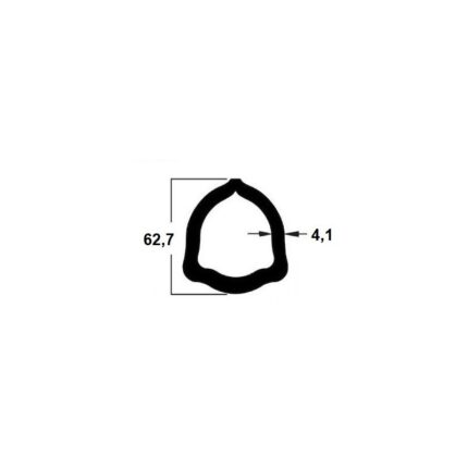 Rura teflonowana 1m, profil trójkątny, 62,7 mm