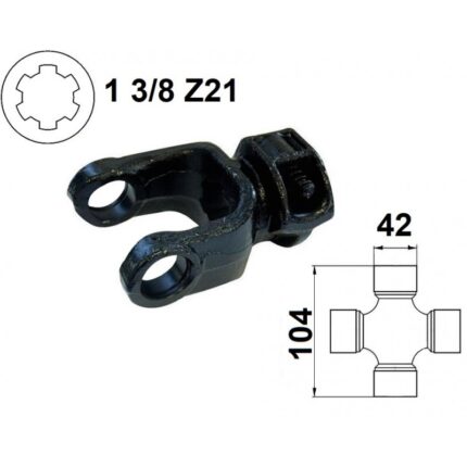 Widłak ciągnik seria W2600 1" 3/8 Z21 na krzyżak 42x104