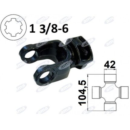 Widłak ciągnikowy 1 3/8-6, na krzyżak 42x104,5 mm